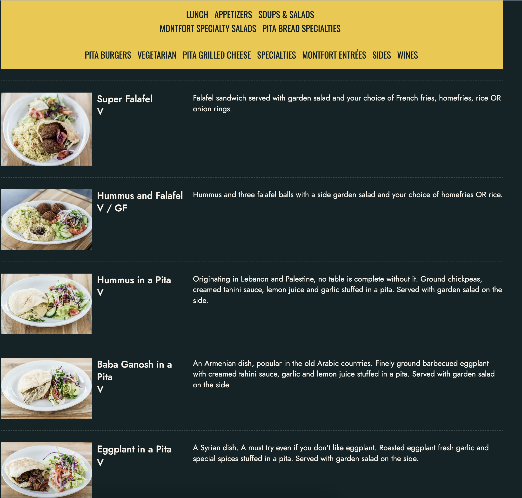 montfort vegetarian 