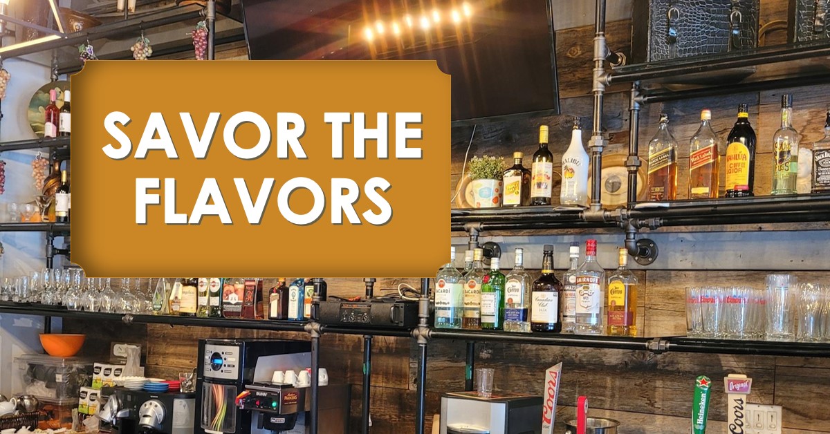 enjoy drinks with food